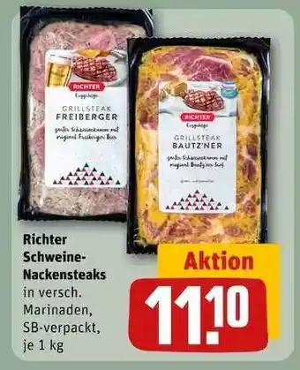 REWE Richter Schweine-Nackensteaks Angebot