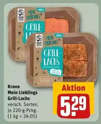 REWE Krone Mein Lieblings Grill-Lachs Angebot