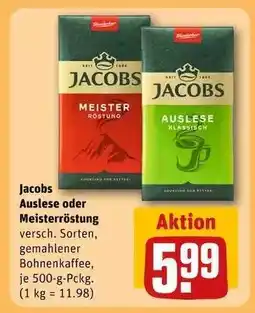 REWE Jacobs Auslese oder Meisterröstung Angebot