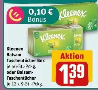 REWE Kleenex Balsam Taschentücher Box Angebot