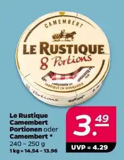NETTO Le Rustique Camembert Portionen oder Camembert Angebot