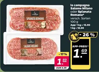 NETTO la campagna Salame Milano oder Spianata Romana Angebot