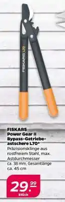 NETTO Fiskars Power Gear II Bypass- Getriebeastschere L70 Angebot