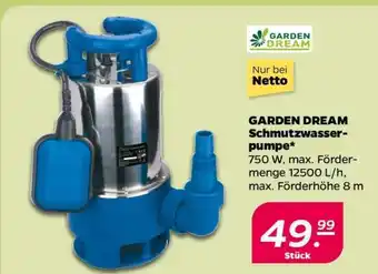 NETTO GARDEN DREAM Schmutzwasserpumpe Angebot