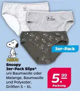 NETTO Snoopy 3er-Pack Slips Angebot