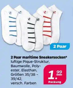 NETTO 2 Paar maritime Sneakersocken Angebot
