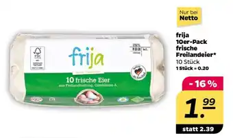 NETTO frija 10er-Pack frische Freilandeier Angebot