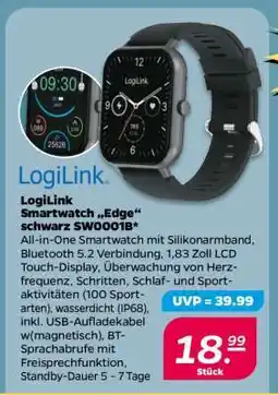 NETTO LogiLink Smartwatch „Edge“ schwarz SWO001B Angebot