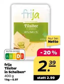 NETTO frija Tilsiter in Scheiben Angebot