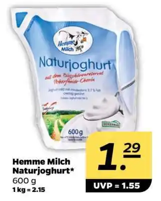 NETTO Hemme Milch Naturjoghurt Angebot