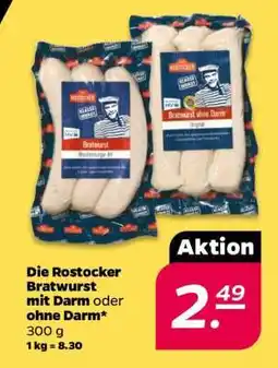 NETTO Die Rostocker Bratwurst mit Darm oder ohne Darm Angebot