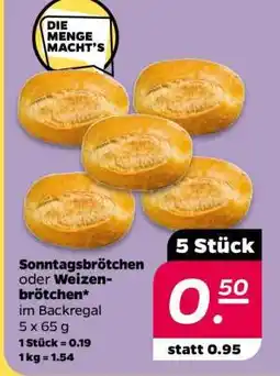 NETTO Sonntagsbrötchen oder Weizenbrötchen Angebot