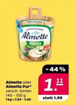 NETTO Almette oder Almette Pur Angebot
