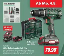 Lidl Parkside Akku-Bohrschrauber-Set, 20 V Angebot