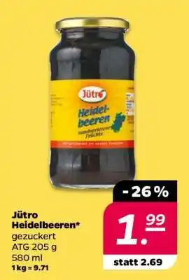 NETTO Jütro Heidelbeeren Angebot
