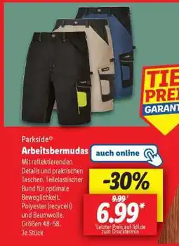 Lidl Arbeitsbermudas Angebot