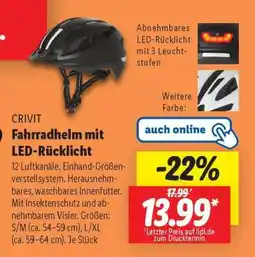 Lidl Fahrradhelm mit LED-Rücklicht Angebot