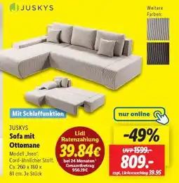Lidl Sofa mit Ottomane Angebot