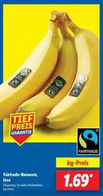 Lidl Fairtrade-Bananen, lose Angebot