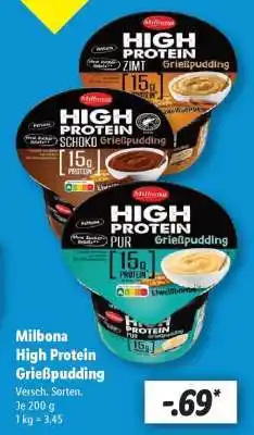 Lidl Milbona High Protein Grießpudding Angebot