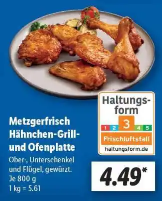 Lidl Metzgerfrisch Hähnchen-Grill- und Ofenplatte Angebot