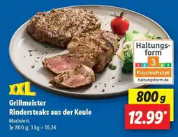 Lidl Grillmeister Rindersteaks aus der Keule Angebot