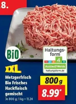 Lidl Metzgerfrisch Bio Frisches Hackfleisch, gemischt Angebot
