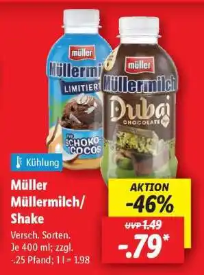 Lidl Müller Müllermilch/Shake Angebot