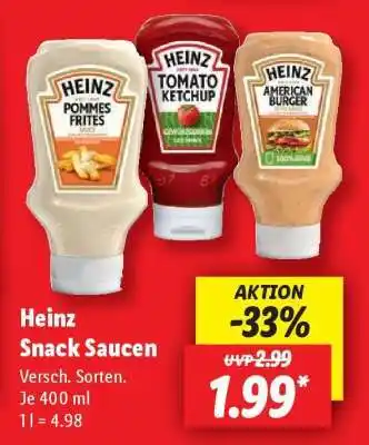 Lidl Heinz Snack Saucen Angebot
