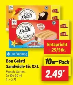 Lidl Bon Gelati Sandwich Eis XXL Angebot