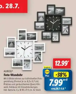 Lidl Foto-Wanduhr Angebot