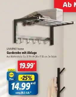 Lidl LIVARNO home Garderobe mit Ablage Angebot