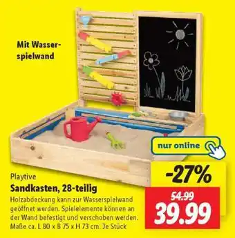 Lidl Playtive Sandkasten, 28-teilig Angebot