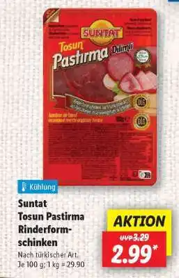 Lidl Suntat Tosun Pastirma Rinderformschinken Angebot