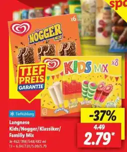 Lidl Langnese Kids/Nogger/Klassiker/Family Mix Angebot