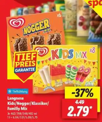 Lidl Langnese Kids/Nogger/Klassiker/Family Mix Angebot