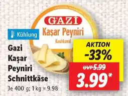 Lidl Gazi Kaşar Peyniri Schnittkäse Angebot