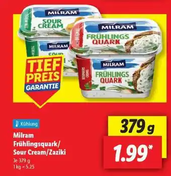 Lidl Milram Frühlingsquark/Sour Cream/Zaziki Angebot