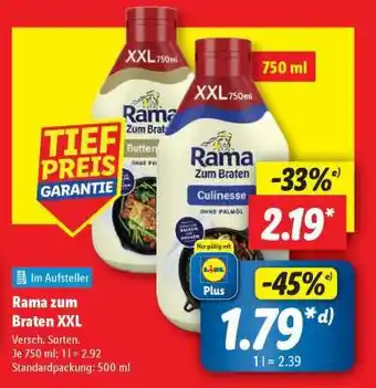 Lidl Rama zum Braten XXL Angebot