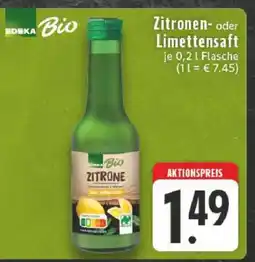 Edeka Zitronen- oder Limettensaft Angebot