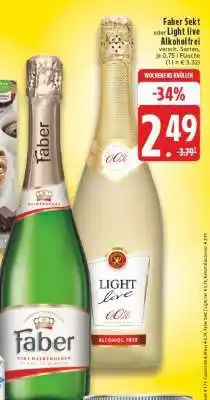 Edeka Faber Sekt oder Light Live alkoholfrei Angebot