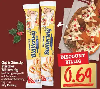 NP Discount Gut & Günstig Frischer Blätterteig 275g Angebot