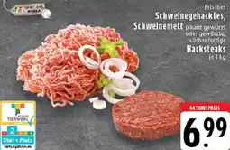 Edeka Frisches Schweinegehacktes, Schweinemett oder Hacksteaks Angebot