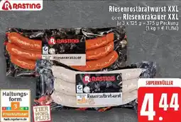 Edeka RASTING Riesenrostbratwurst XXL oder Riesenkrakauer XXL Angebot