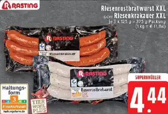 Edeka RASTING Riesenrostbratwurst XXL oder Riesenkrakauer XXL Angebot