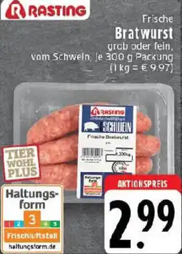 Edeka RASTING Frische Bratwurst Angebot