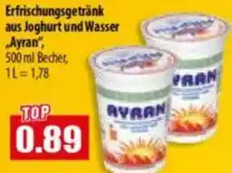 Mix Markt Erfrischungsgetränk aus Joghurt und Wasser Ayran Angebot