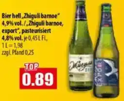Mix Markt Bier hell Zhiguli barnoe Angebot