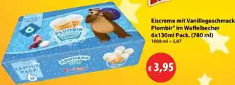 Mix Markt Eiscreme mit Vanillegeschmack Plombir Angebot
