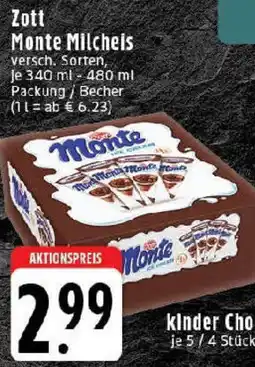 Edeka Zott Monte Milcheis Angebot